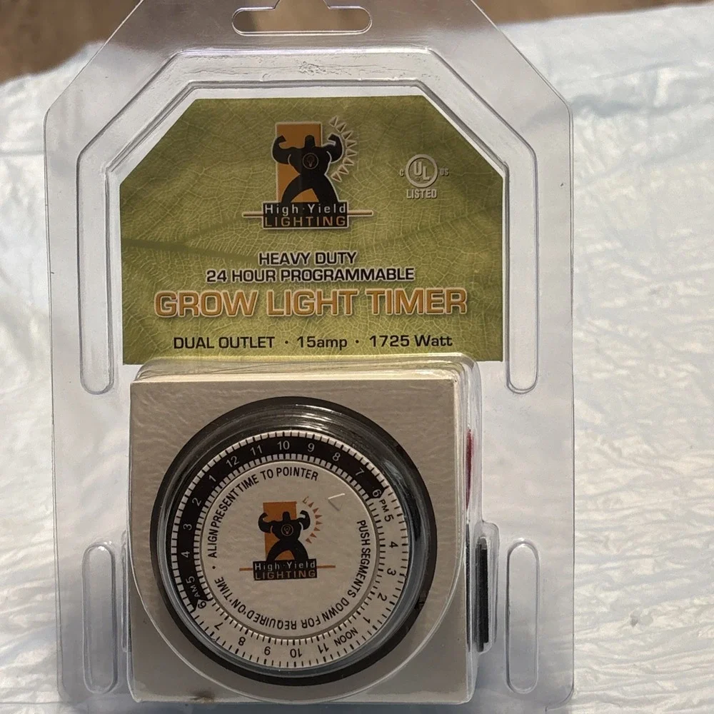 High Yield Lighting Grow Light Timer FD60-U2 24Hr Dual Outlet 15A